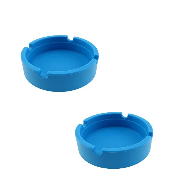 
Factory custom made silicone heat resistant round cigar silicone ashtray 