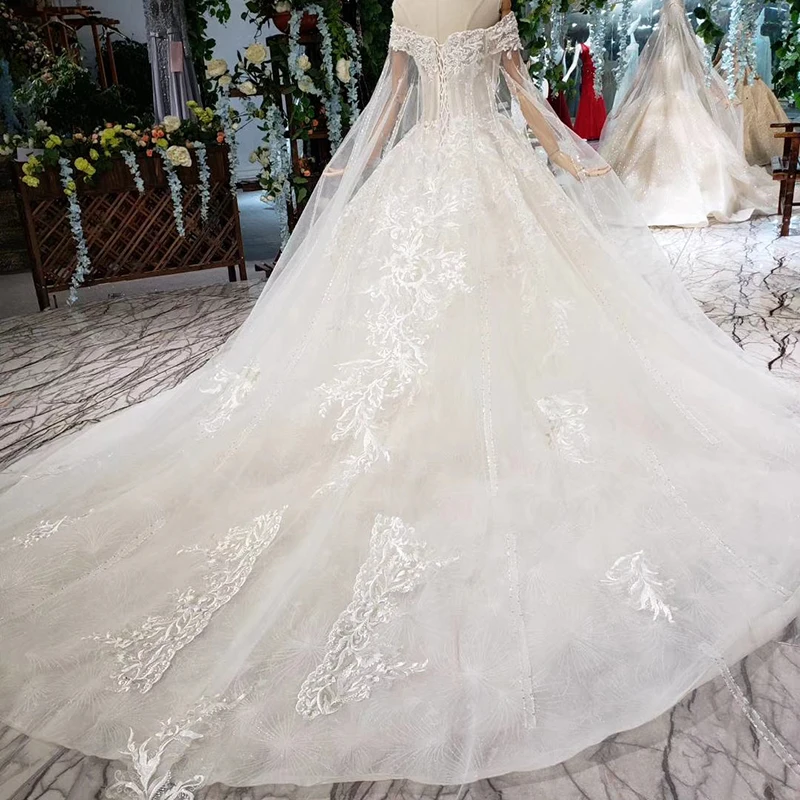 Jancember HTL404 2019  luxury  real applique lace bridal gowns fashion wedding dresses