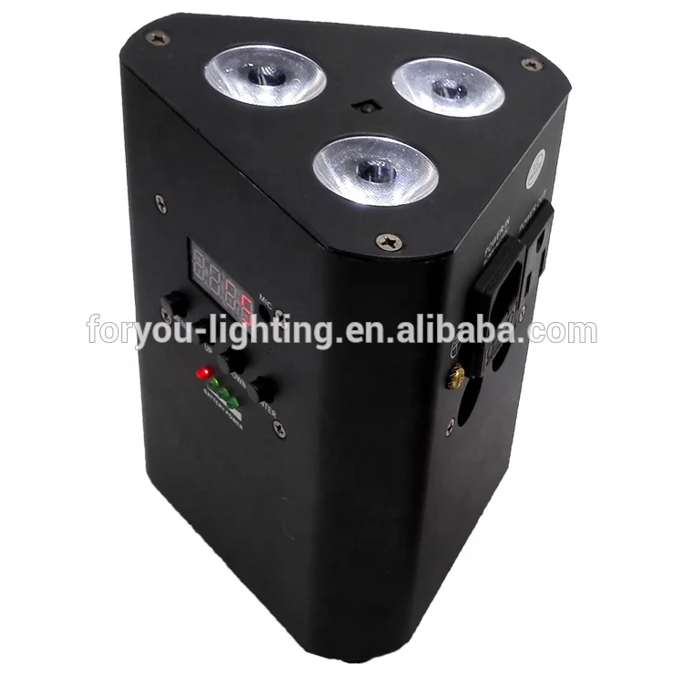 Mini DJ EZ Wedge Par Hex Spot IRC-6 Wireless Battery Powered Upward DMX 3x18W RGBWA+UV 6IN1 LED Stage Truss Par Light