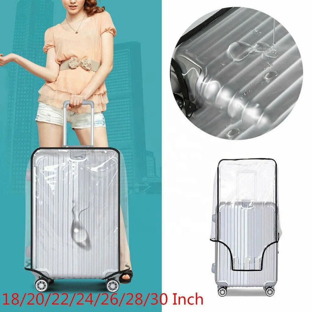 Amazon new good quality transparent Suitcase Protector Anti Scratch waterproof pvc luggage cover