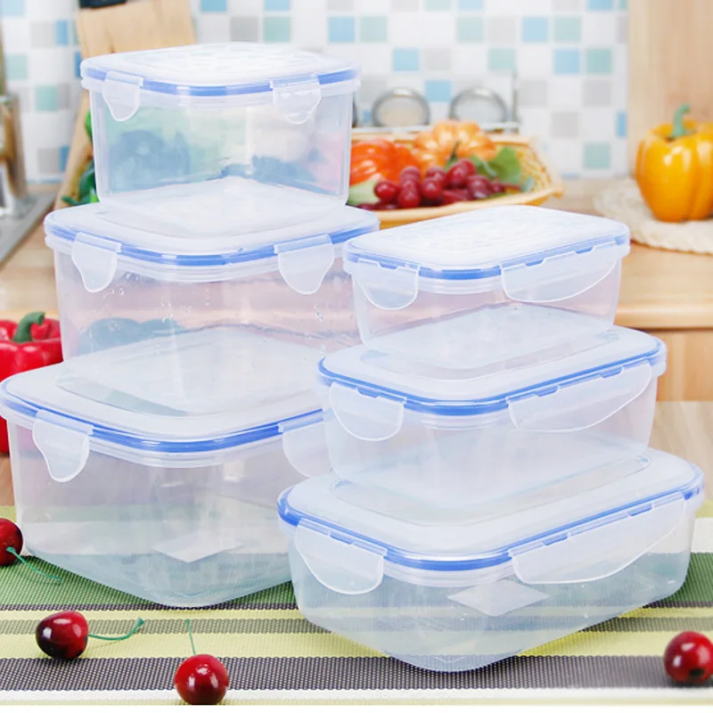 Wholesale New design  Microwave Safe clear Plastic Lunch Boxes disposable High Quality Plastic Lunch Box bento lunch box