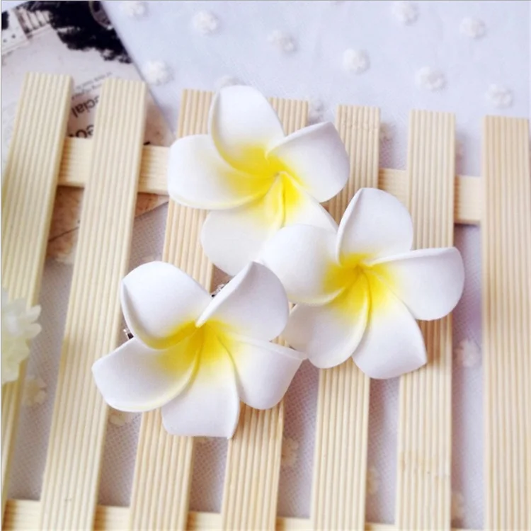 D1230  Plumeria Hawaiian Foam Flower Frangipani Flower Artificial Silk For Wedding Party Decoration