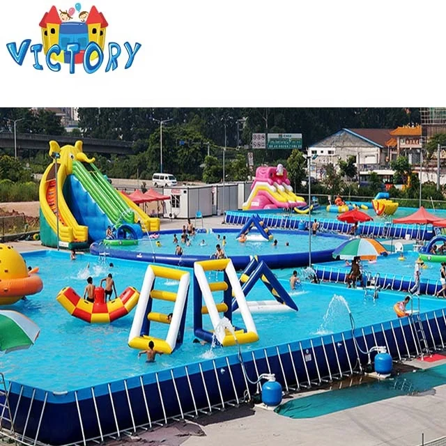 
Высококачественный надувной аквапарк, надувная водная игровая площадка, рамка для бассейна на продажу 