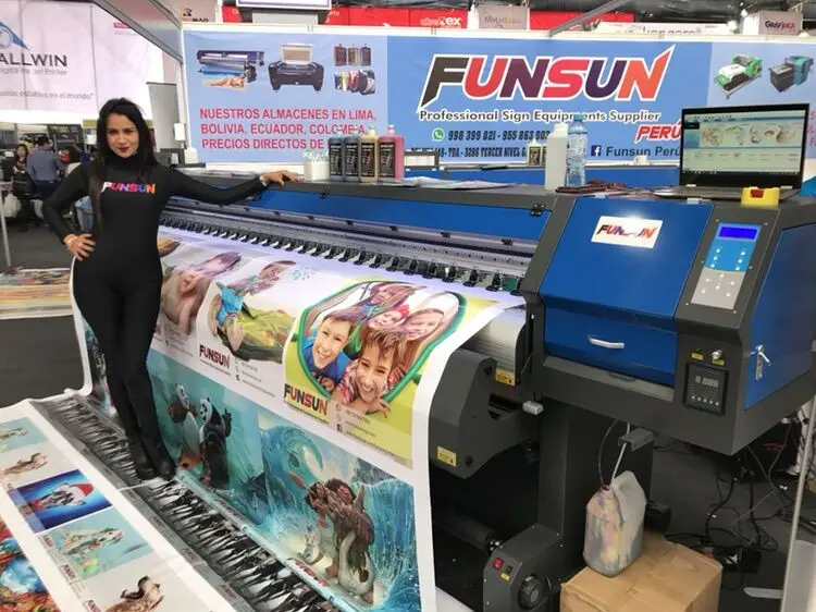 Top selling 3.2m Funsunjet FS-3202 used digital flex banner printing machine 1440dpi