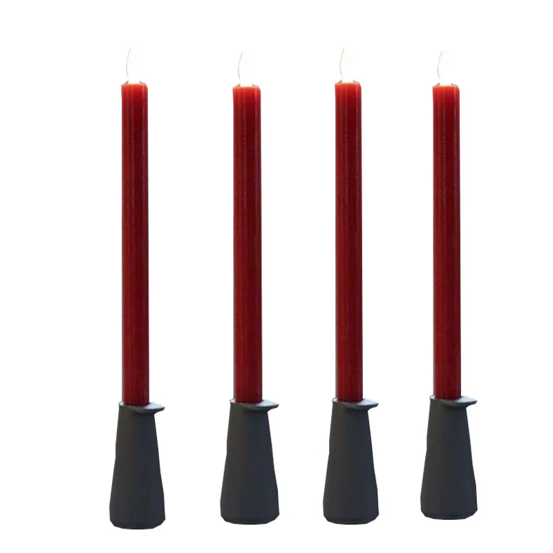 
Wholesale Flickering flameless wax led dinner taper candle 
