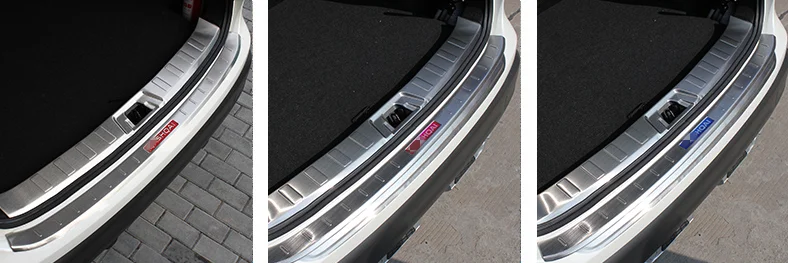 1 набор из нержавеющей стали для автомобильного багажника бампер педаль плиты панель автомобиля задний бампер багажник внешний для Nissan Qashqai 2016