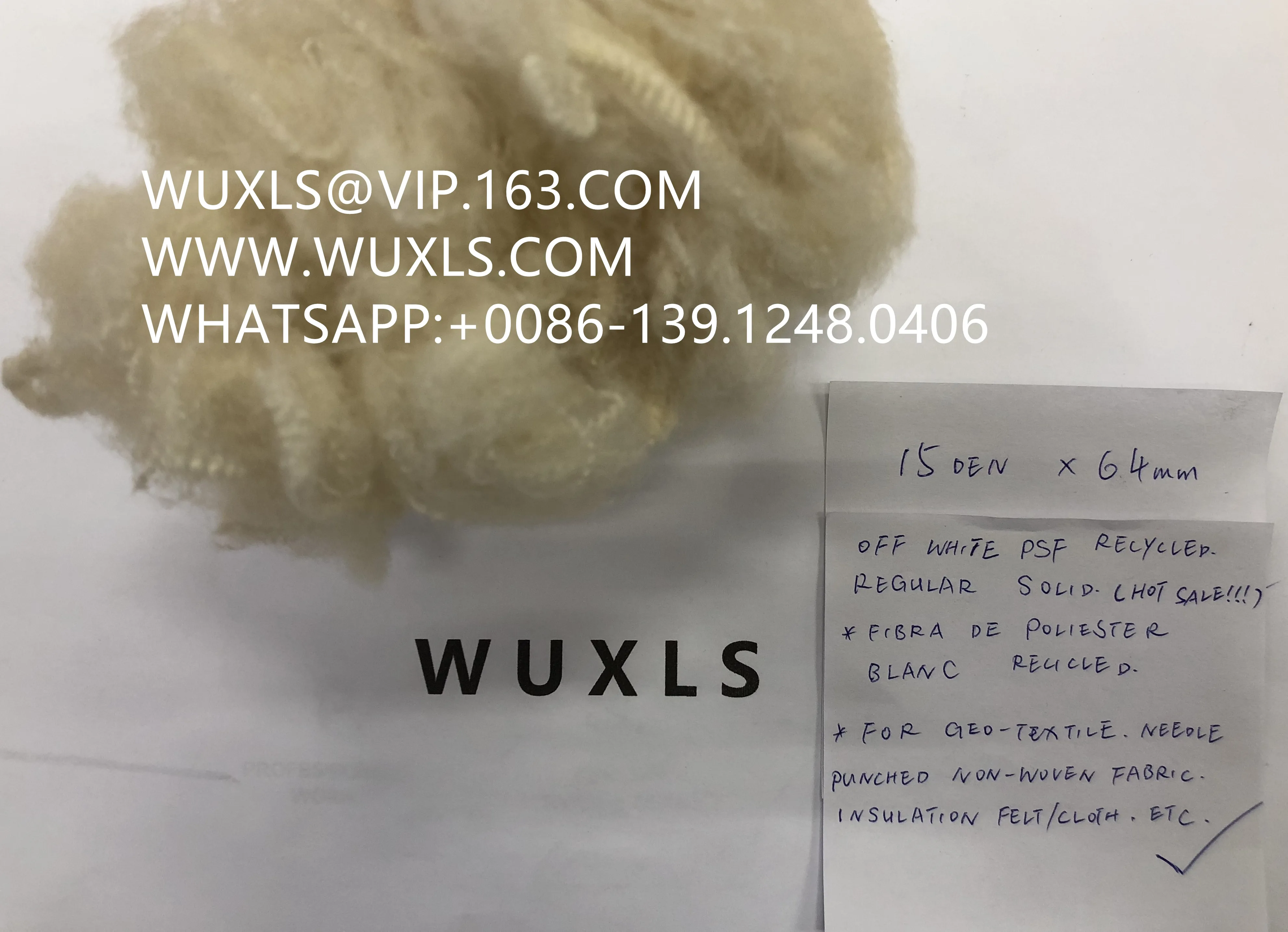 CHINA CHEAP CHEAPEST  white polyester staple fiber fibre psf 3/15/6x64 for geo-textile,needle punched non-woven,insulation felt