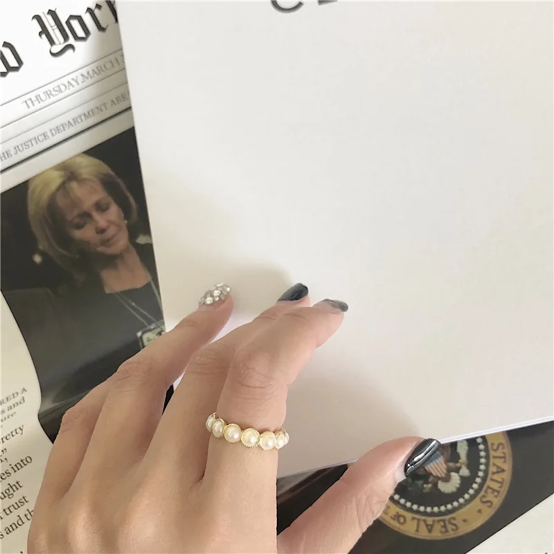 Elegant Eternity Pearl Ring 14k Gold Micro Pave Wedding Ring Full Eternity Stacking Ring Stackable Gift for her