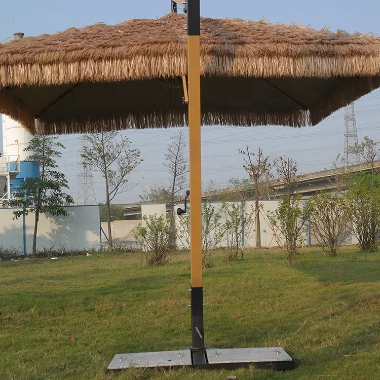 Роскошная синтетическая соломенная крыша, наружная садовая мебель, зонтик от солнца, уличный зонтик