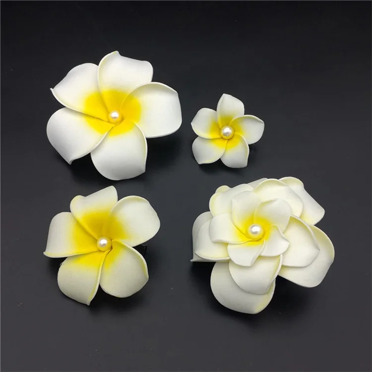 D1230  Plumeria Hawaiian Foam Flower Frangipani Flower Artificial Silk For Wedding Party Decoration