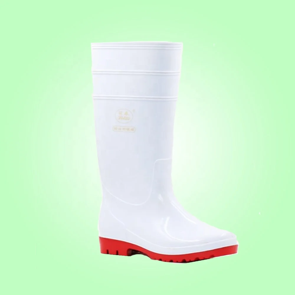 cheap unisex long clear white plastic pvc work waterproof safety rain boots gum boots wholesale for men