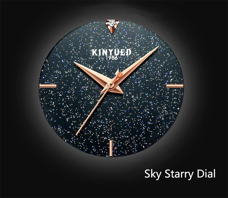KINYUED women high quality quartz movement Stainless steel band women waterproof wrist watch