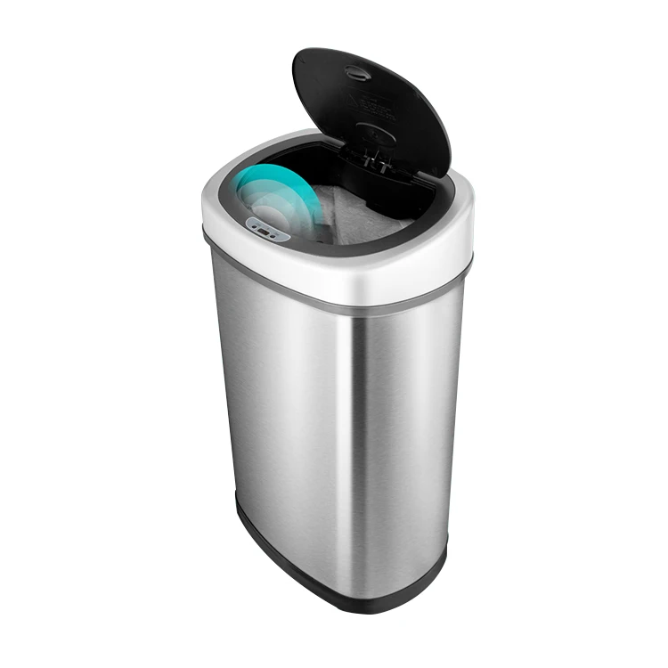 13 gallon 50 liter stainless steel eco friendly automatic kitchen sensor trash can
