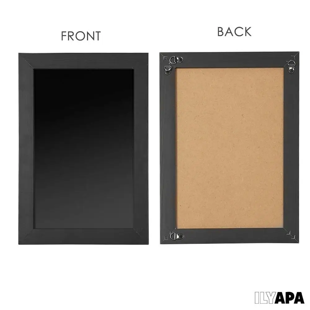 Деревенская деревянная Магнитная кухонная доска с черной рамкой, подвесная меловая доска для декора фермерского дома