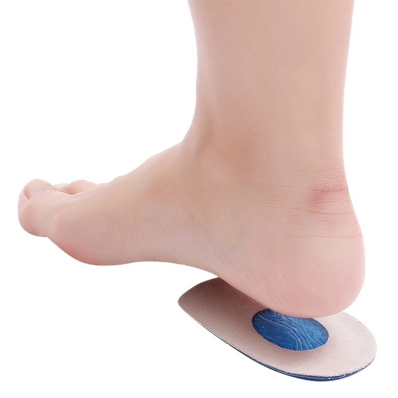 Anti Skid Gel Foot Pad Self Adhesive Soft Elastic Effective Heat Absorption on Surface Flannelette Bottom Silicone Two Size