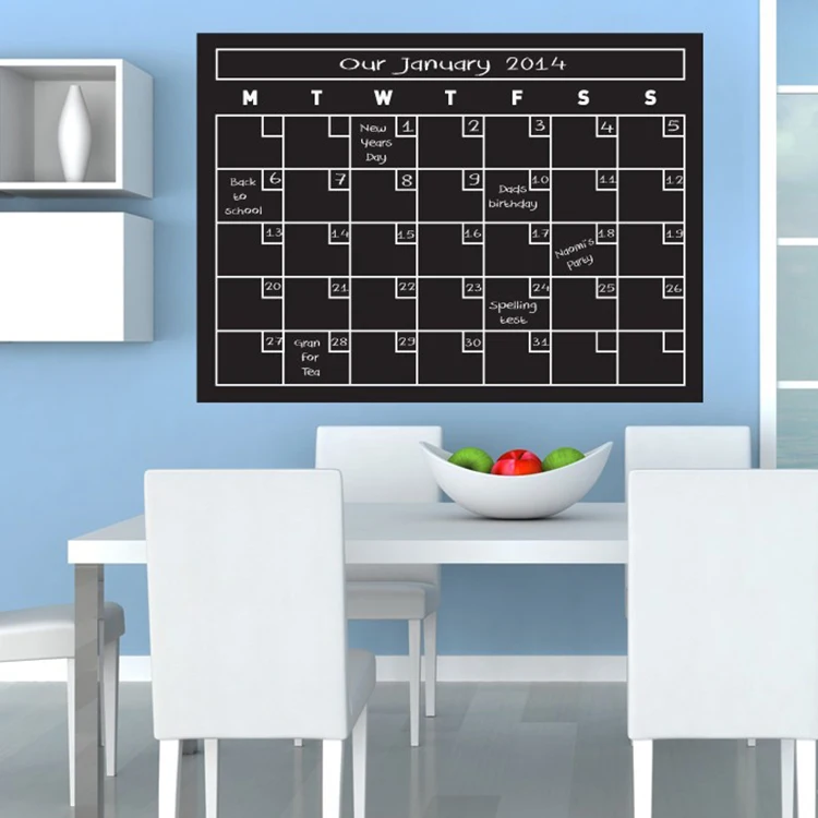 Главная офисная Доска стикер Большой Доска Для Вытирания насухо месяц магнитные DIY календарь Наклейки на стены