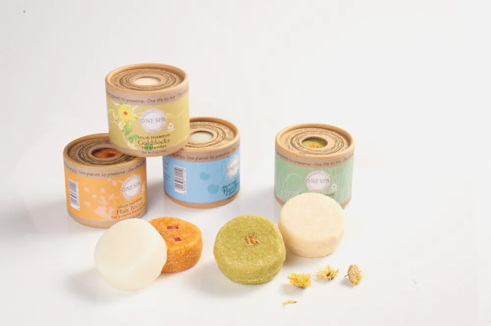 
customize natural Organic bar shampoo soap and conditioner bar with travel Tin packaging 