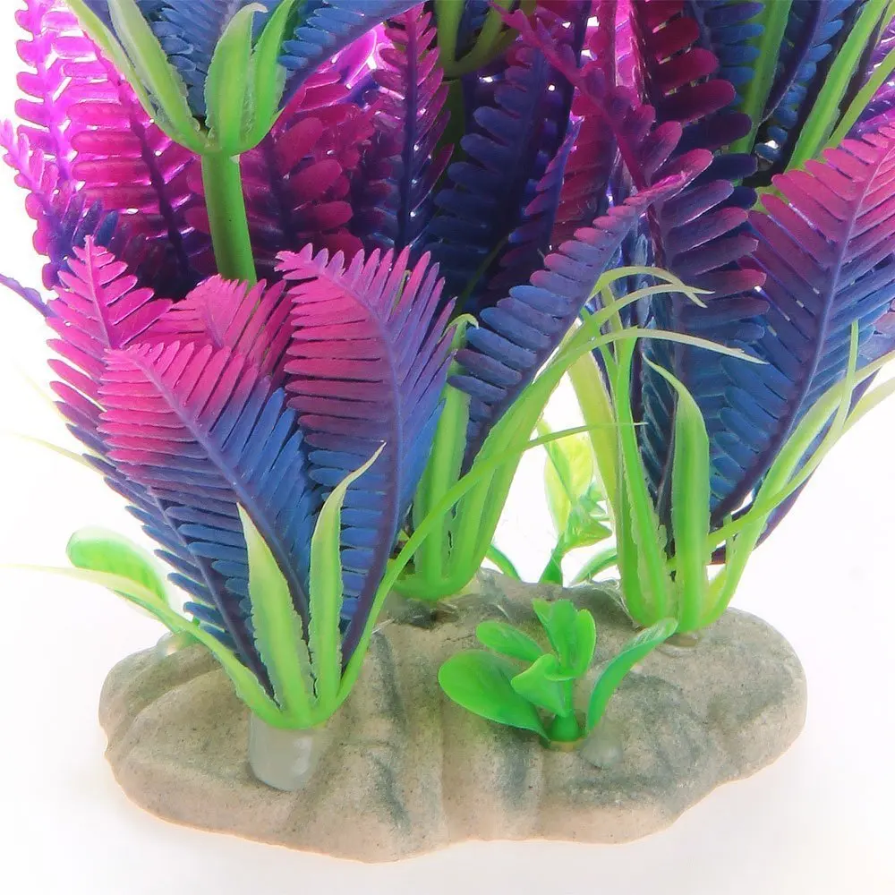 
Aquarium Decor Fish Tank Decoration Ornament Artificial Plastic Plant Green 