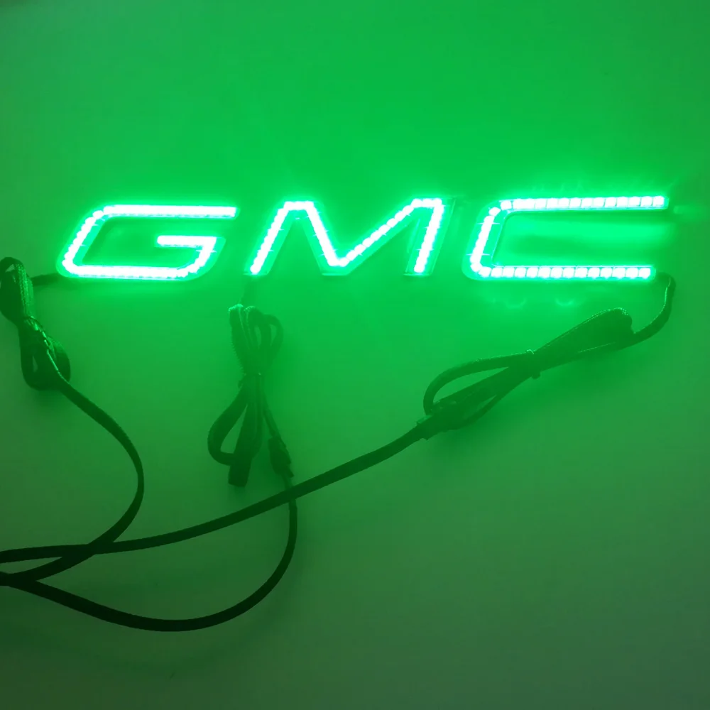 2014 Rectangle G M C SIERRA Multicolor changing Led angel eye halo ring headlights