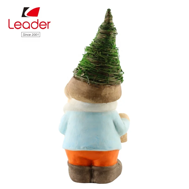 Unique Outdoor Garden Rattan Hat Magnesia Gnomes Welcome Sign Figurine