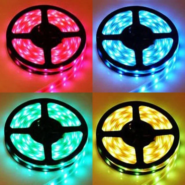 Водонепроницаемая светодиодная лента 2835 3528 5050 12 в 24 RGB