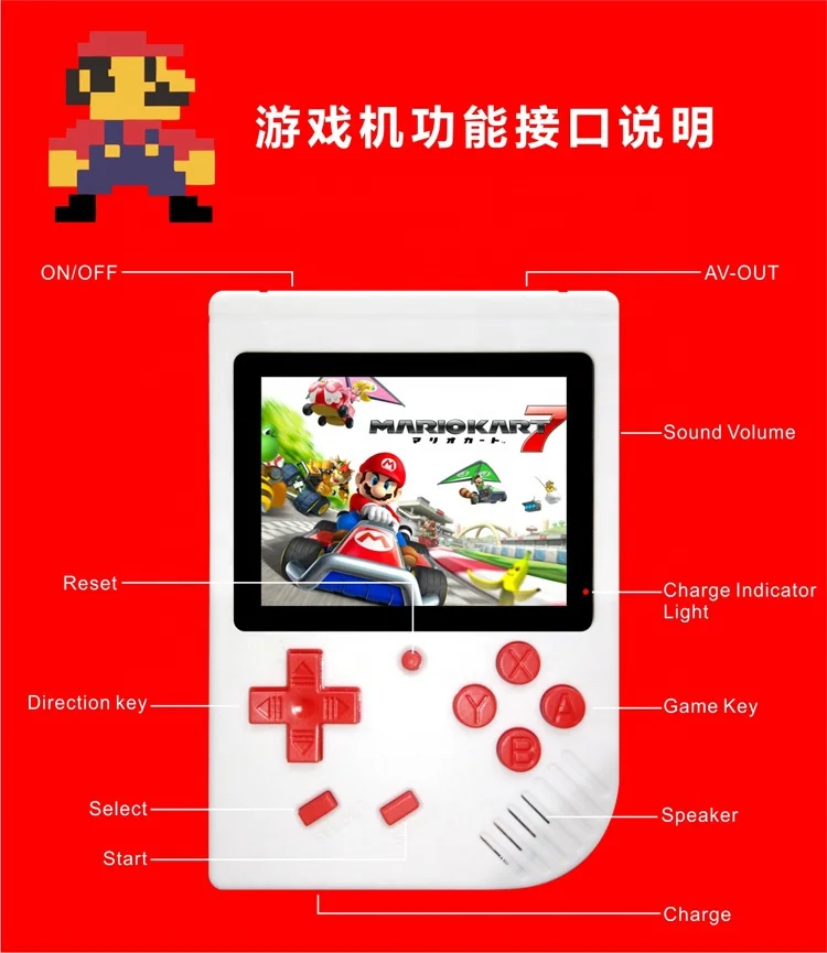 Ретро Gme 8 бит игровой автомат с 400 игры preinside портативный В 1 игровая консоль