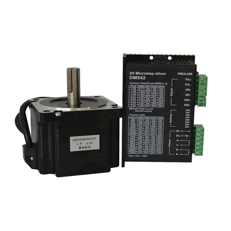 Драйвер dm542 128 подразделение и 66 мм nema 34 4-осевой комплект драйвера шагового двигателя с ЧПУ