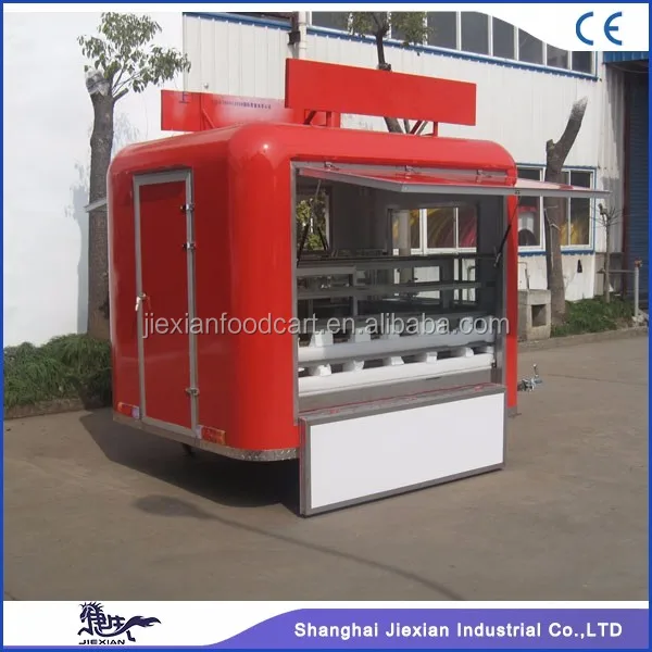 Customized mobile food trailer/fry ice cream roll food kiosk /french fries food truck trailer