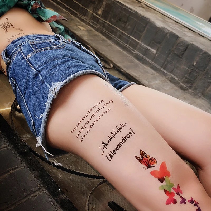 Waterproof Temporary Tattoo for Boys Girls Body Art Makeup Tattoo Sticker Spider Butterfly Rose