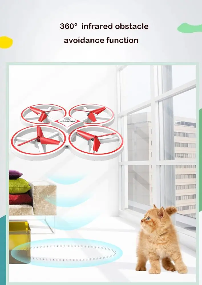 DWI 2 in 1 Induction UFO Auto Holding Gracity Sensor UAV Quadcopter Drone for Interaction