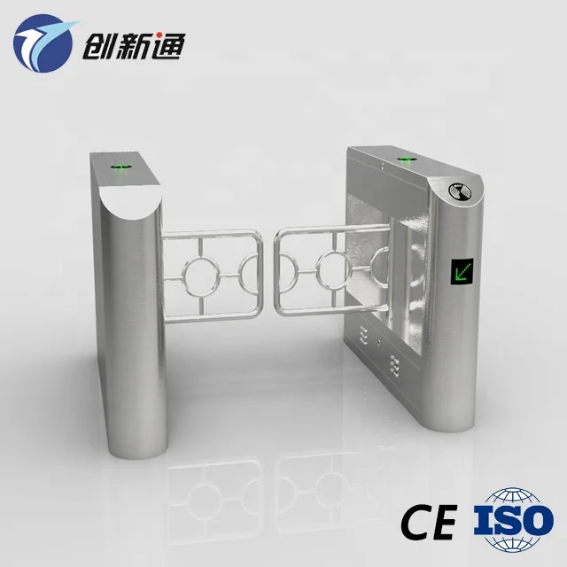 Поворотный турникет квадратной формы, коммерческое здание, ручная кнопка выхода, однополюсный Поворотный барьер ворота