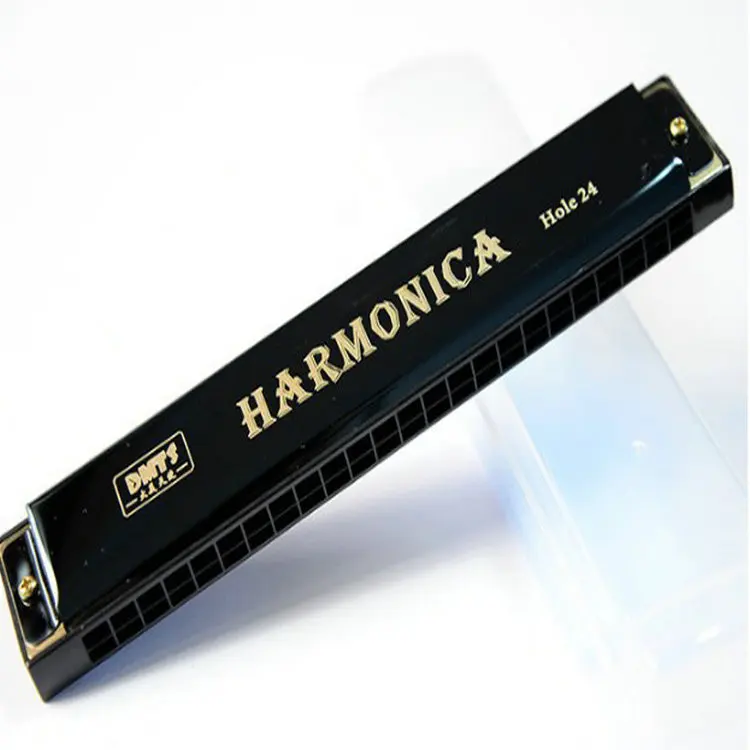 
Factory direct sale musical instrument kids Metal chromatic harmonica 24 hole 