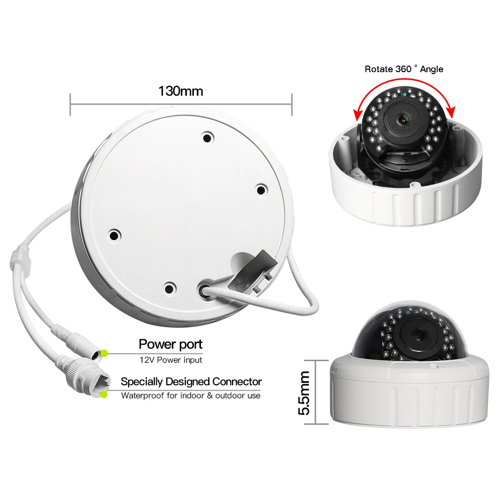 2MP HD купольная POE системы безопасности IP купольная камера 30 М Инфракрасный cameraWith IP66 всепогодный металлический корпус