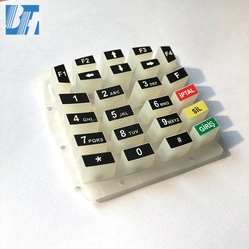 Углерода проводящих Pill OEM мембранный переключатель pos силиконовые резиновые кнопки клавиатуры