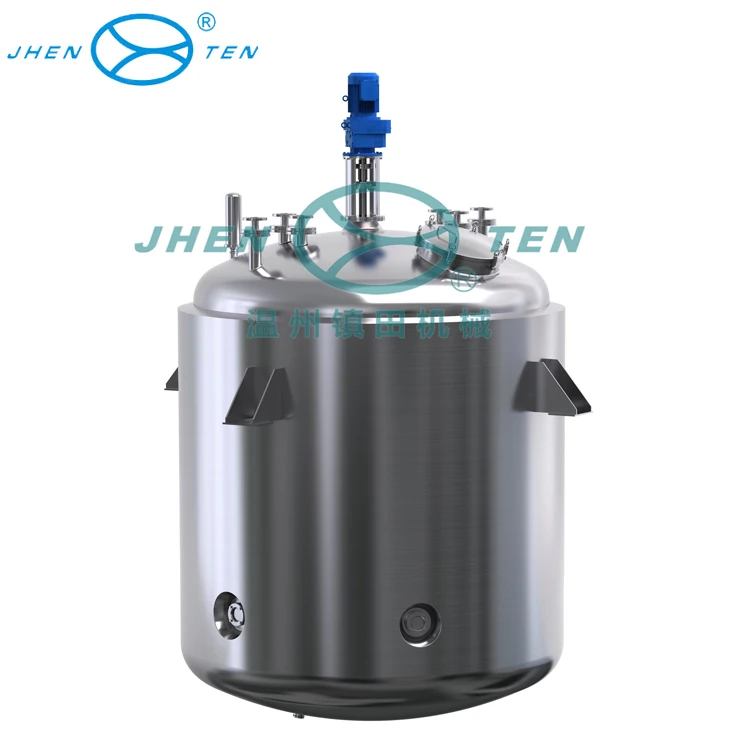 Stainless steel jacketed biological reactor with agitator