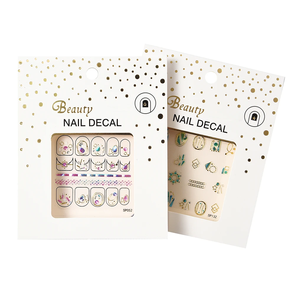 Newest wholesale Fashion Salon Beauty Nail Sticker Water Decals Custom Gel Nail Sticker 3D