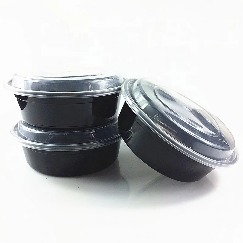 750ml 28oz PP Disposable Round Plastic Takeout Containers Food Packaging Box