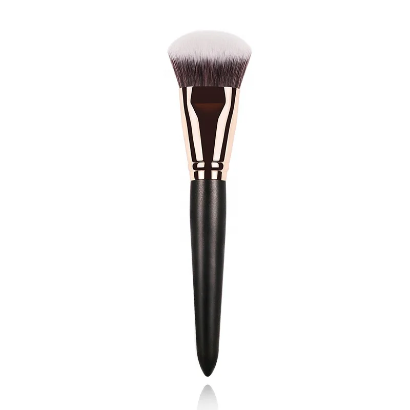 
High End Oval Black Wood Highlight Single Contour Brush Foundation Makeup Brush 