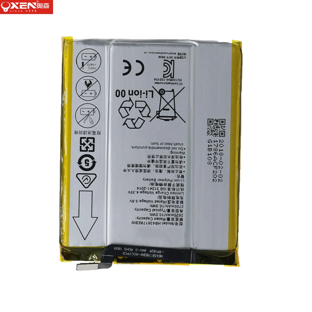 100% Original Li-ion Polyer Rechargeable Mobile Phone HB436178EBW Battery for MateS for Huawei Mate S Replacement