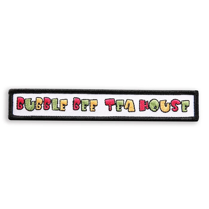 Прямоугольник письмо Вышитая эмблема на заказ патч, airborne патч алмаз патч, вышитые шеи патч вышивка патч