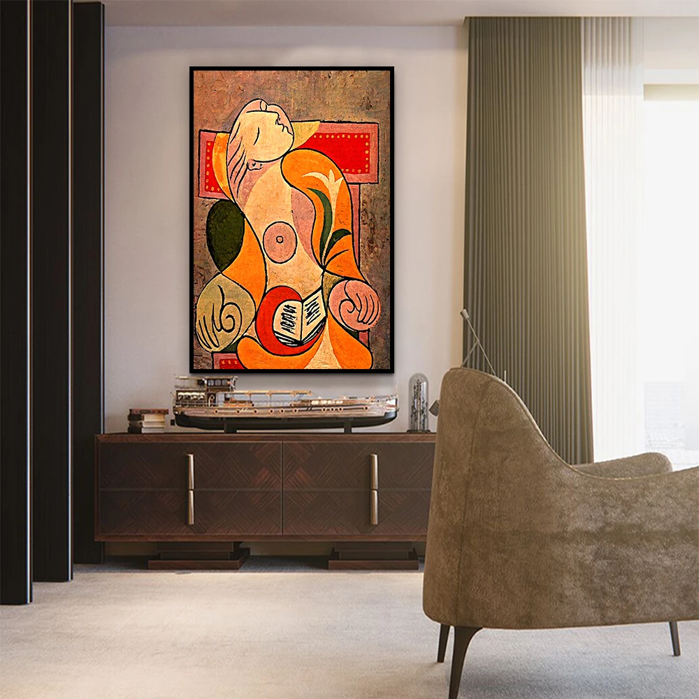 New arrival handmade picasso style abstract girl nude female painting
