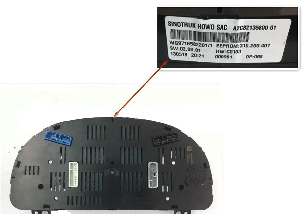 Sinotruk HOWO truck Cab Parts auto instrument panel WG9716582201