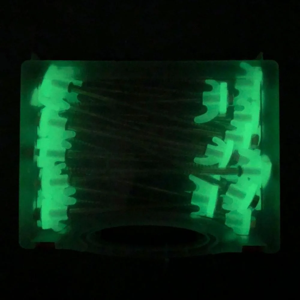 Promotional screw tent peg tent stake with plastic storage box for outdoor camping