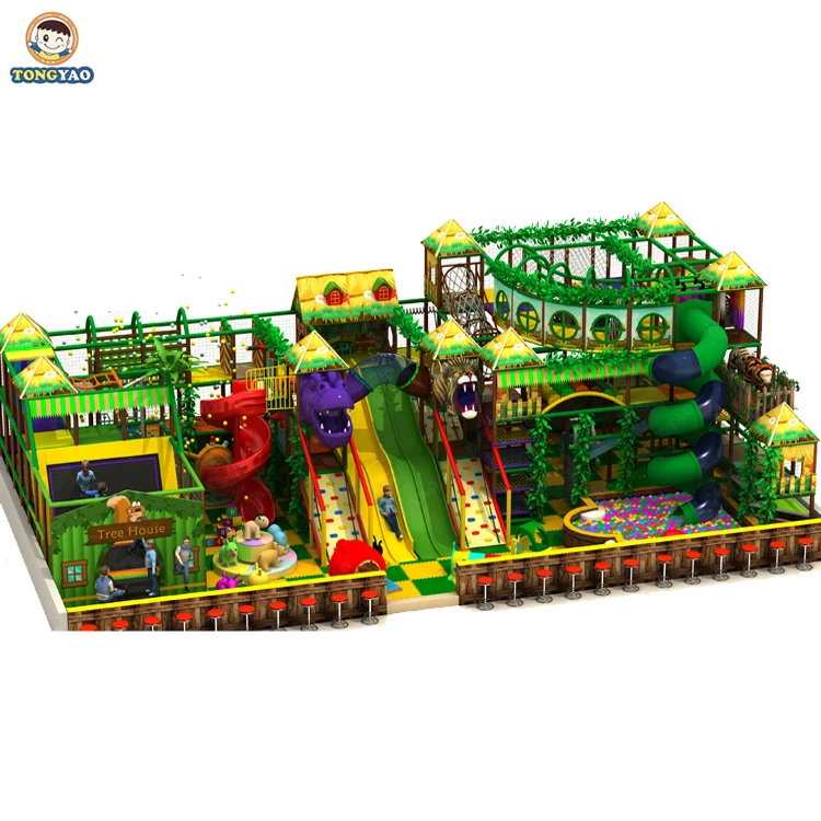 Free Customer Design Children Jungle Dinosaur Theme Playground Inflatable Naughty Castle For Kids
