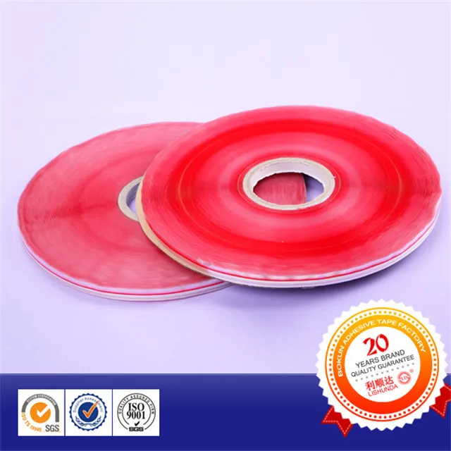 yiwu manufactory produce silicon removable double side bag closing tape  for garment t shirt bag opp bag use
