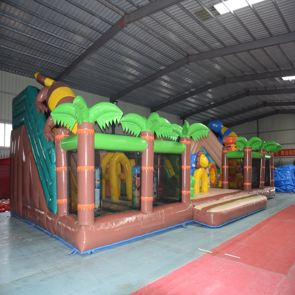 inflatable lizard trampoline amusement park game made of 0.55mm PVC