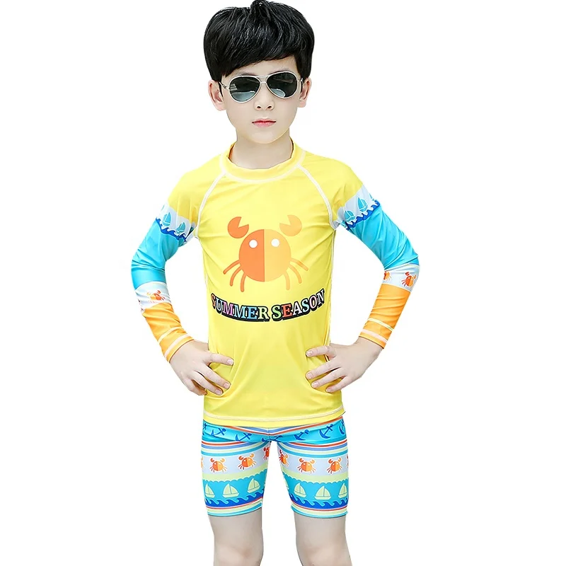 SBART Children Long Sleeve Rash Guard Boys Swim Shirt Kids Rash Vest UPF50+ Rashie Kids Rashguard Chlorine Resistant Rash Guard