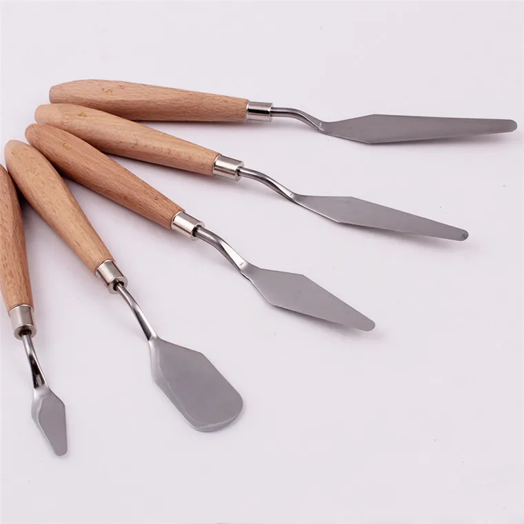 
 Оптовая продажа, профессиональный нож для картины маслом из нержавеющей стали, 5 шт.   (60374855085)