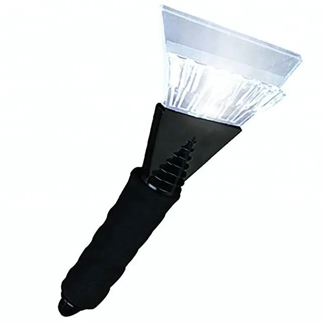 Пластиковый скребок для льда и окон автомобиля, зимний инструмент, скребок для льда со светодиодной подсветкой