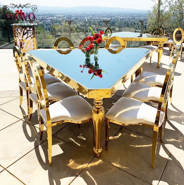 Новый свадебный стол особой формы для приема и вечеринки